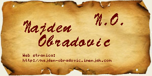 Najden Obradović vizit kartica